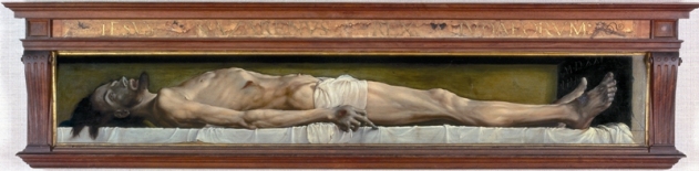  Le Christ mort au tombeau – Hans Holbein, dit Le Jeune – 1521 – huile sur panneau – 0,3x2 – Kunstmuseum de Bâle